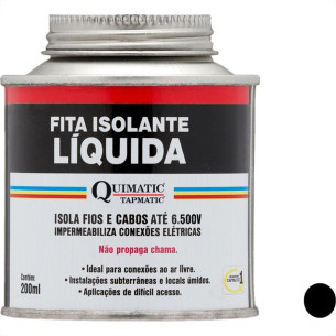 Fita Isolante Liquida 200Ml Preta Quimatic Bd1