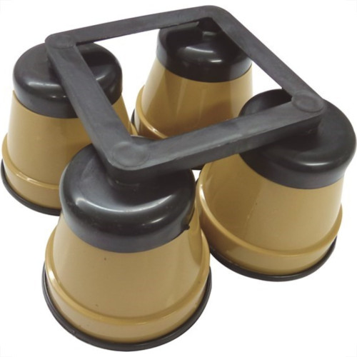 Pe Geladeira/Fogao Plastico Redondo Pratic Bege Pe Geladeira/Fogao Plastico Redondo Pratic Bege