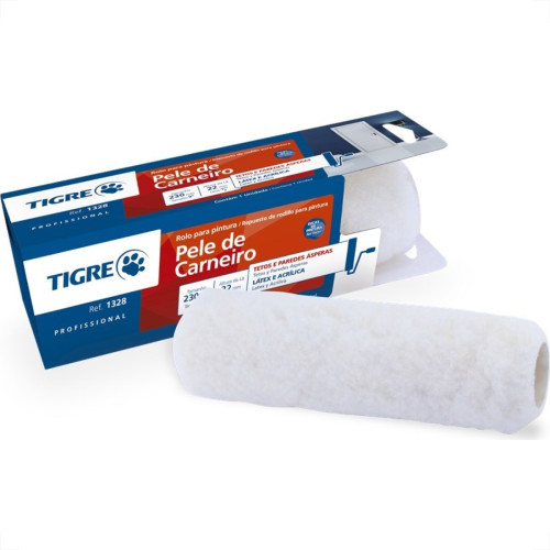 Rolo La Tigre Carneiro Pele Carneiro 23Cm Sem Cabo Rolo La Tigre Carneiro Pele Carneiro 23Cm Sem Cabo