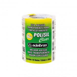Fita Adesiva Transparente Adelbras 12X50 - Kit C/10