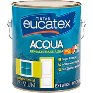 Eucatex Tinta Esmalte Brilho Base Agua.3,6 Platina