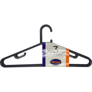 Santana Cj.Cabides Adulto Preto C/3 -563