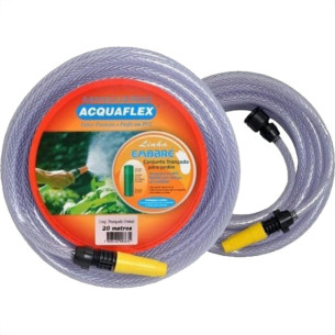 Acquaflex Mangueira Malha Trançada Aquaflex Cristal 10Mt