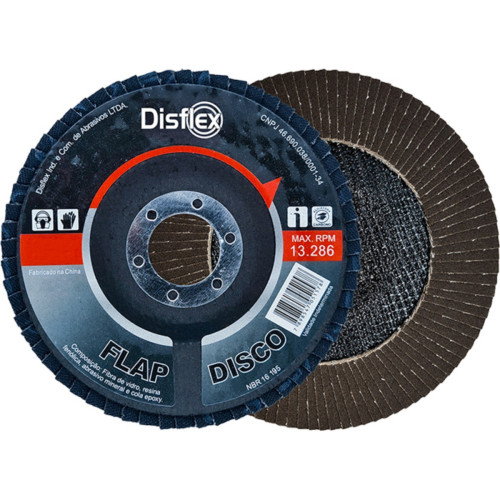 Disflex Disco Flap Alo 4.1/2 X120 - Kit C/10 Un
