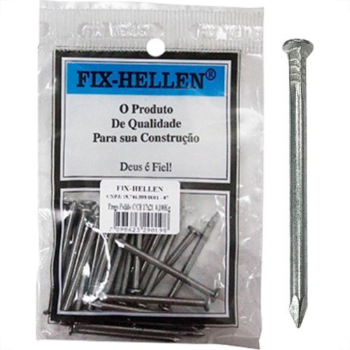 Fix-Hellen Prego F.Hellen Pol.C/Cabeça 08X08 C/ 50G - Kit C/10 Pt Fix-Hellen Prego F.Hellen Pol.C/Cabeça 08X08 C/ 50G - Kit C/10 Pt