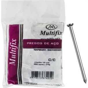 Multifix Galvanizado Prego Aco Galv.Mf C/Cabeça 17X18(3,0X41)