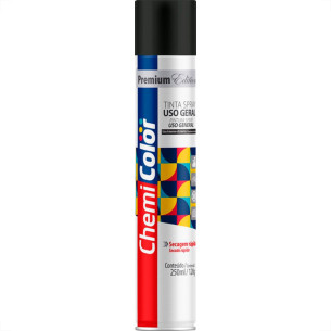 Chemicolor Fora De Linha Spray Chemic Geral Preto Bril.250Ml