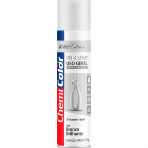 Chemicolor Fora De Linha Spray Chemic Geral Branco Bri.250Ml