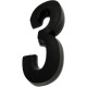 Deplasti Numero 3D Preto 3 13Cm Deplasti Numero 3D Preto 3 13Cm