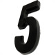 Deplasti Numero 3D Preto 5 13Cm Deplasti Numero 3D Preto 5 13Cm