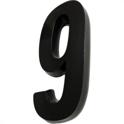Deplasti Numero 3D Preto 9 13Cm Deplasti Numero 3D Preto 9 13Cm
