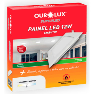 Ourolux Lum.Led Emb Qdr Ouro 12W 2,7K-3209A