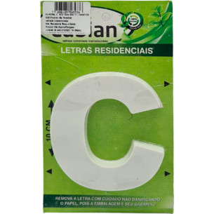 Lubian Letra 3D Branca Abs C 10Cm