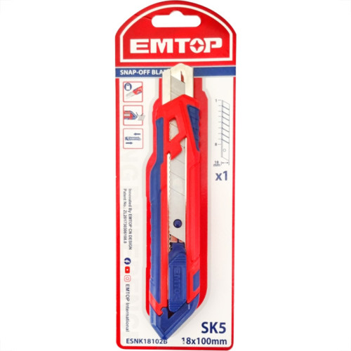 Emtop Estilete Emborrachado Sk5 - 18Mm Emtop Estilete Emborrachado Sk5 - 18Mm