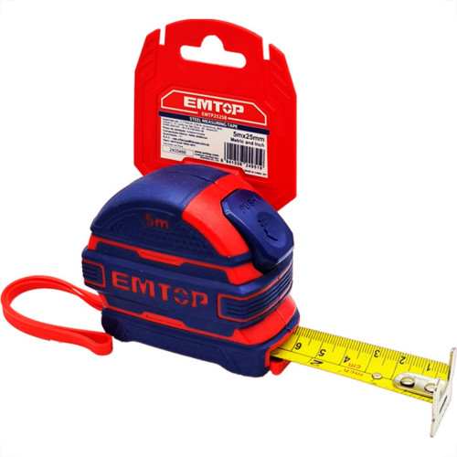 Emtop Trena Emborrachada 5M X25Mm Emtop Trena Emborrachada 5M X25Mm