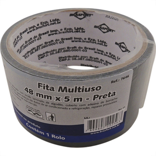 Brasfort Fita Adesiva Silvert Brasf 48X 5Mt Pta Brasfort Fita Adesiva Silvert Brasf 48X 5Mt Pta