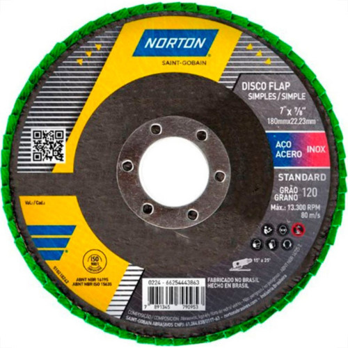 Norton Disco Flap Stand 4.1/2X120 - Kit C/10 Un