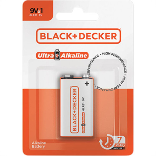 Black Pilha B&D Ultra Bateria 09V 6Lr61 Black Pilha B&D Ultra Bateria 09V 6Lr61