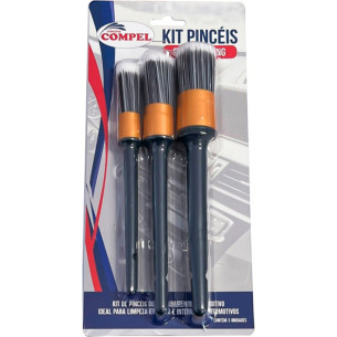 Compel Kit 3 Pinceis Detailing Car