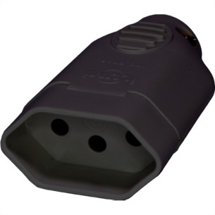 Ilumi Pino Femea 2P+T  10A Pto-1432