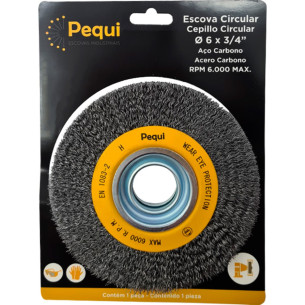 Pequi Escova Circ Carb 6X 3/4-44161
