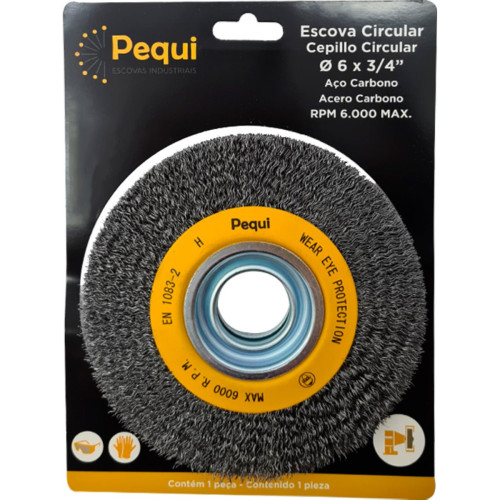 Pequi Escova Circ Carb 6X 3/4-44161