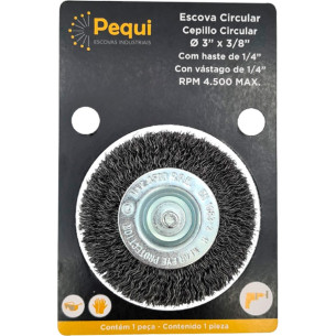 Pequi Escova Circ, Car Ht 75X10-0421