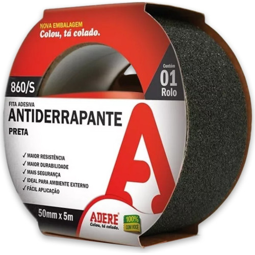 Adere Fita Antiderrapante 860/5 Preta 5Mt
