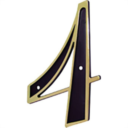 Emave Numero Colonial Preto/Dourado N.4 - Kit C/10 Pc Emave Numero Colonial Preto/Dourado N.4 - Kit C/10 Pc