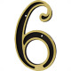 Emave Numero Colonial Preto/Dourado N.6 - Kit C/10 Pc Emave Numero Colonial Preto/Dourado N.6 - Kit C/10 Pc