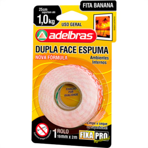 Adelbras Fita Dupla Face Esp.Adel.19X2,0 Fxpro