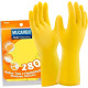 Mucambo Luva Forrada Amarela ,M - Kit C/10 Pr