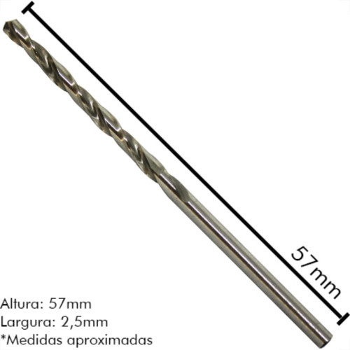 Irwin Broca Aco Rapido 2,5Mm - Kit C/10 Pc Irwin Broca Aco Rapido 2,5Mm - Kit C/10 Pc
