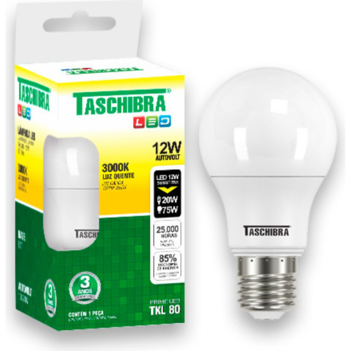 Taschibra Lamp Led Bulbo 12W 3,0K