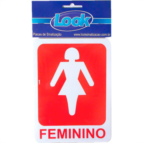 Look Placa Sinalizacao 15X20 Sanit.Feminino Look Placa Sinalizacao 15X20 Sanit.Feminino