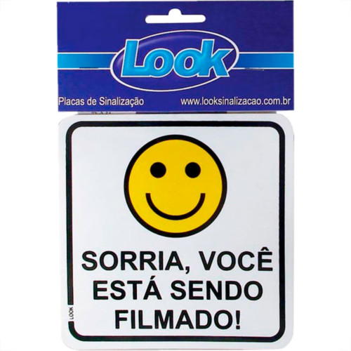 Look Placa Sinalizacao 15X15 Sorria/Filmado Look Placa Sinalizacao 15X15 Sorria/Filmado