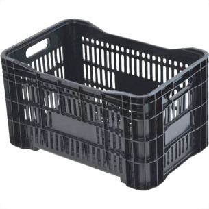 Caixaplast Caixa Plast.Perfurada Preta 55 X 36 - Kit C/3 Pc