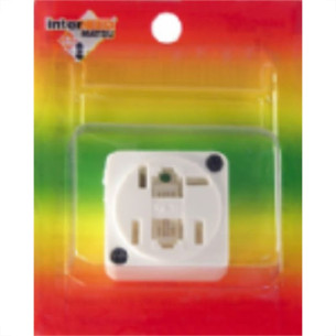 Interneed Tomada Teleb.Ext+2Adap.Rj11 Br Inte
