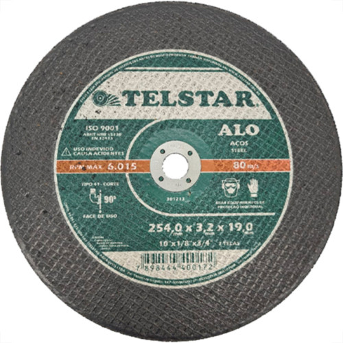 Telstar Disco Corte Ferro C.10X3/4 - Kit C/5 Pc