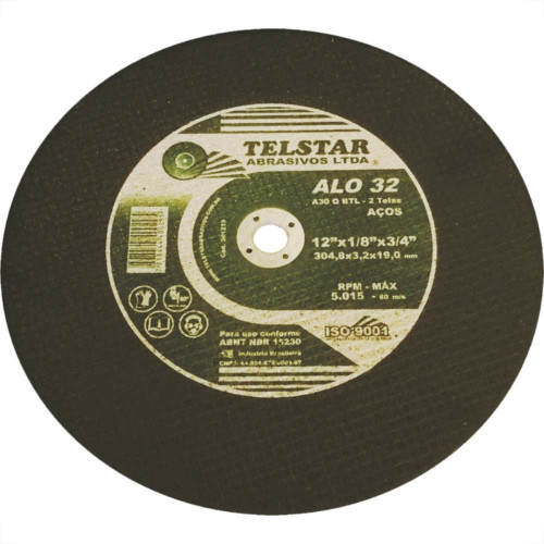 Telstar Disco Corte Ferro E 12X3/4 - Kit C/5 Pc