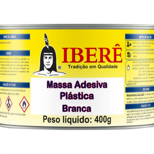 Ibere Massa Plastica Branca 400 Grs - Kit C/12 Pc Ibere Massa Plastica Branca 400 Grs - Kit C/12 Pc