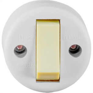 Ilumi Interr Ext. 1 Interruptor Redondo 1755 - Kit C/10 Pc