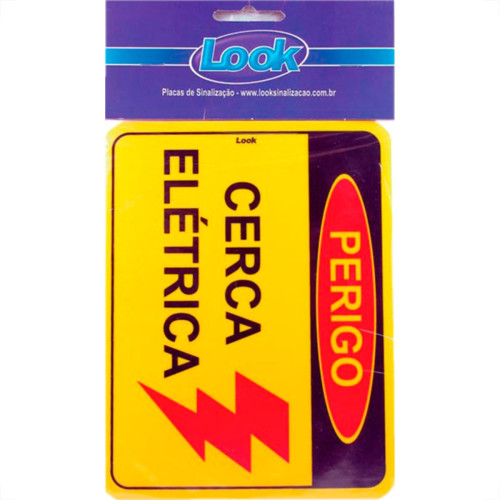 Look Placa Sinalizacao 15X20 Cerca Eletrica Look Placa Sinalizacao 15X20 Cerca Eletrica