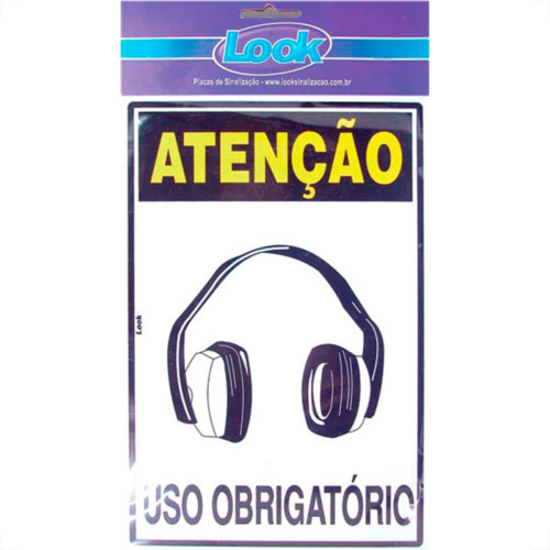 Look Placa Sinalizacao 20X30 Epi Abaf.Ruido Look Placa Sinalizacao 20X30 Epi Abaf.Ruido