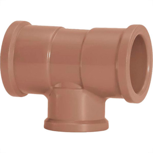 Amanco Tee Soldavel Red 50Mm X 32Mm Amanco Tee Soldavel Red 50Mm X 32Mm