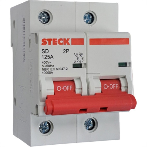 Steck Disjuntor Din.2P 125A C 10Ka Steck Disjuntor Din.2P 125A C 10Ka