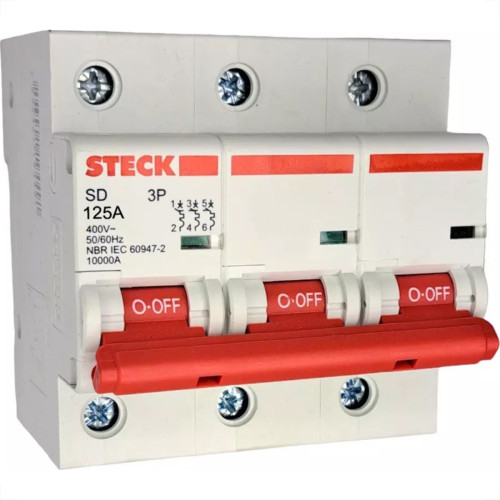 Steck Disjuntor Din.3P 125A C 10Ka