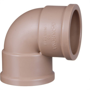 Krona Cotovelo Soldavel Pvc Liso Liso 40Mm X 90 - Kit C/10 Pc