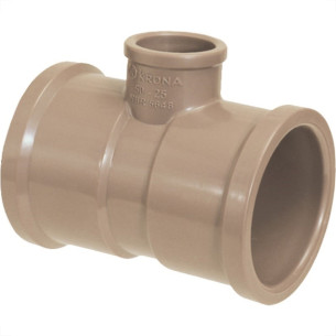 Krona Tee Soldavel Red 50Mm X 25Mm - Kit C/10 Pc