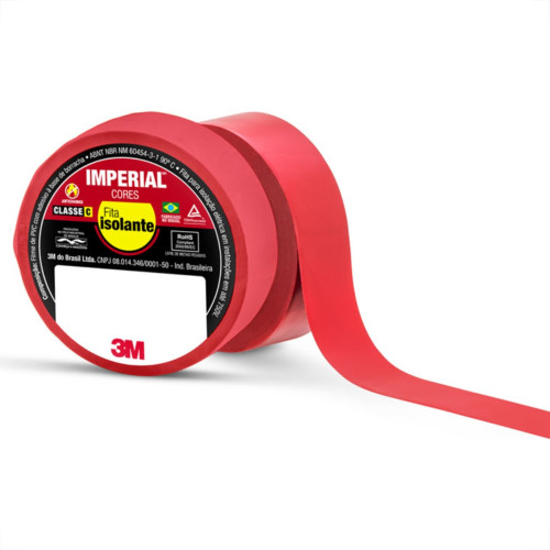 3M Fita Isolante Imperial Verm.10Mt - Kit C/10 Rl 3M Fita Isolante Imperial Verm.10Mt - Kit C/10 Rl